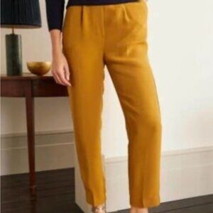 BODEN pull‎ on elastic straight leg pants Viscose mustard Women’s SIZE 8 long